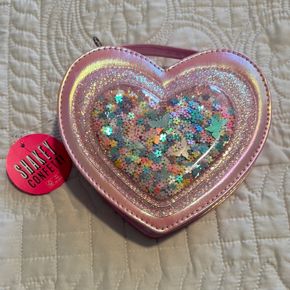 Pink Heart Confetti Purse💖